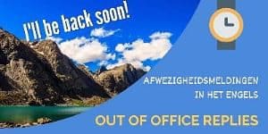 Engelse out of office replies